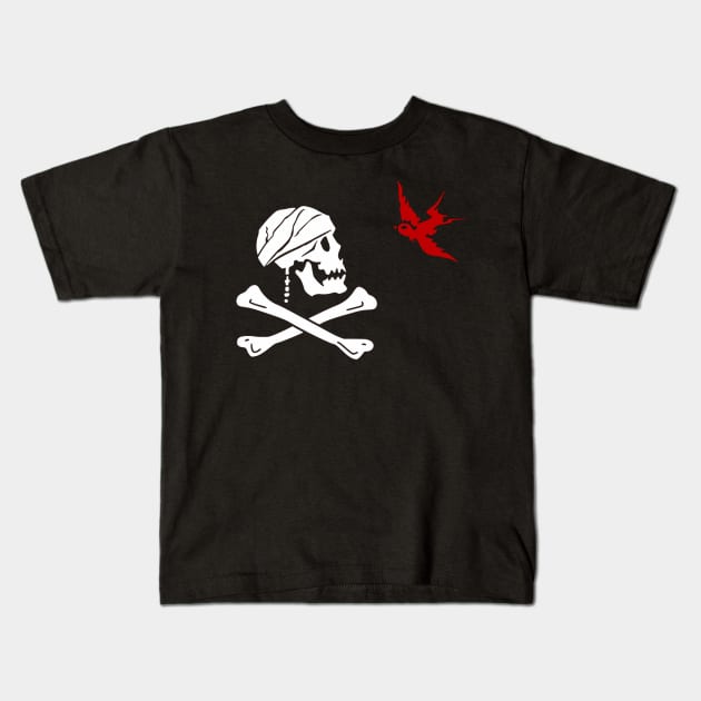 Jack Sparrow Flag Kids T-Shirt by twood